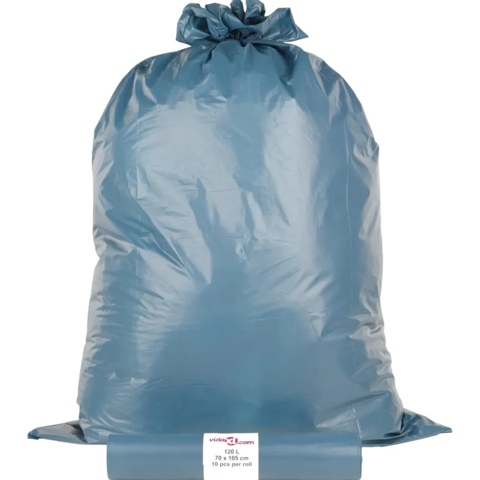 vidaXL Vuilniszakken 100 st 120 l blauw