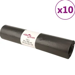 vidaXL Vuilniszakken 250 st 120 l zwart