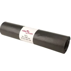 vidaXL Vuilniszakken 250 st 120 l zwart