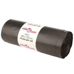 vidaXL Vuilniszakken 150 st 240 l zwart