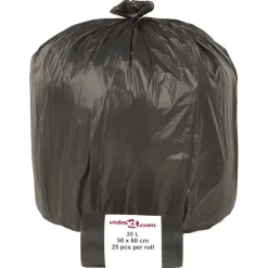 vidaXL Vuilniszakken 250 st 35 l zwart