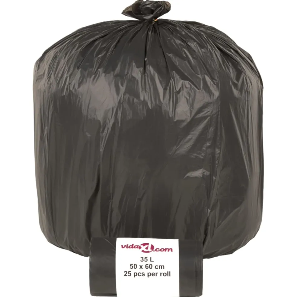 vidaXL Vuilniszakken 250 st 35 l zwart