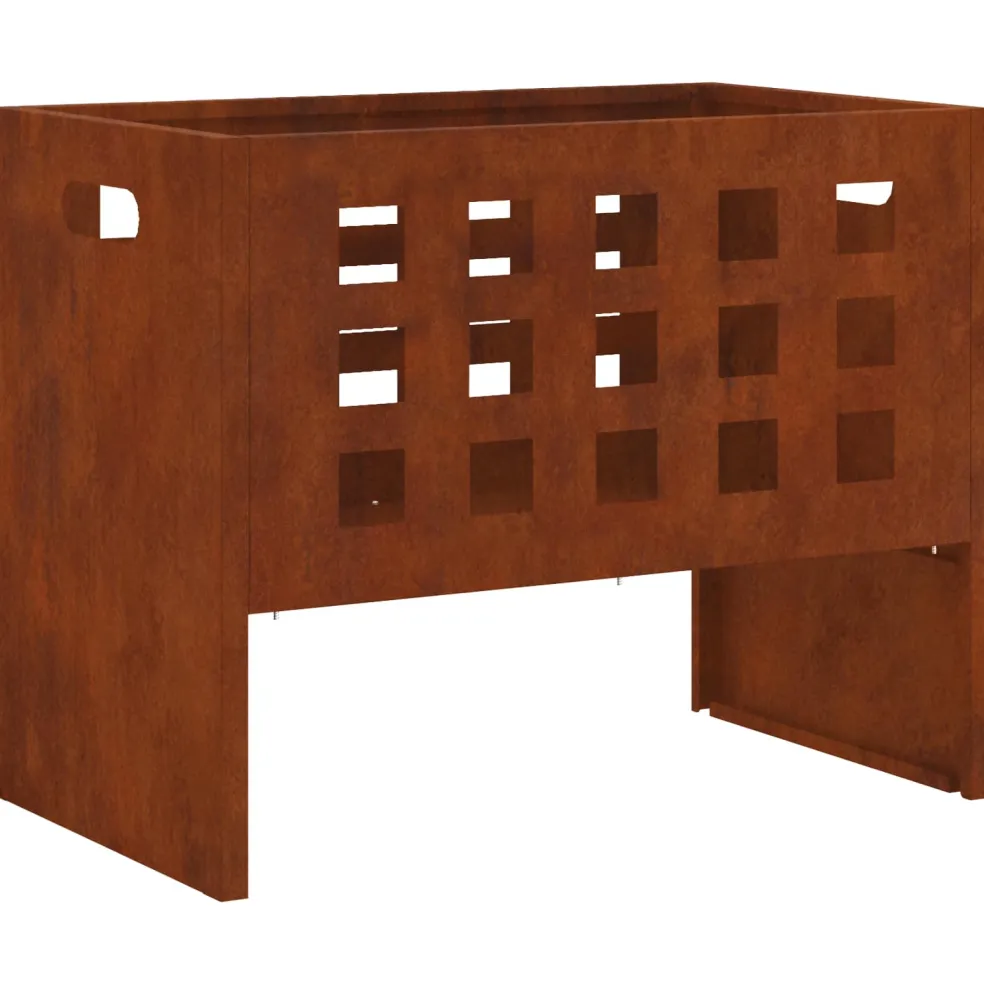 vidaXL Vuurkom Bruin 50 x 30 x 40 cm Staal
