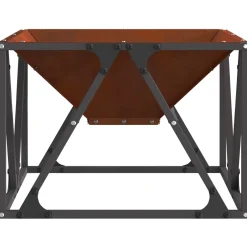 vidaXL Vuurkom Roestig 50 x 50 x 35 cm weervast staal