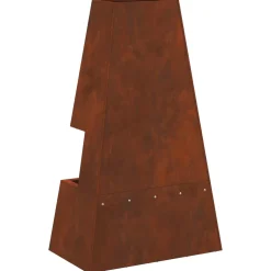 vidaXL Vuurkom Roestig 60 x 35 x 100 cm weervast staal