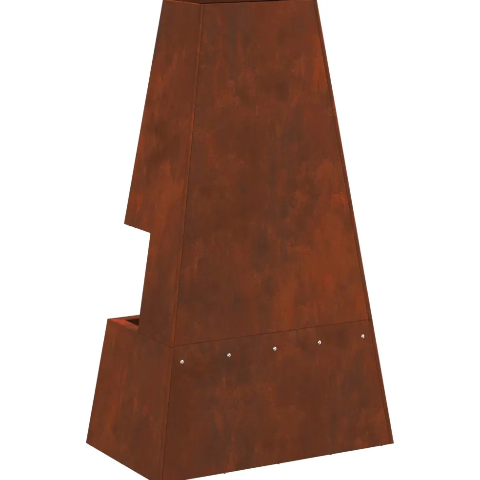 vidaXL Vuurkom Roestig 60 x 35 x 100 cm weervast staal