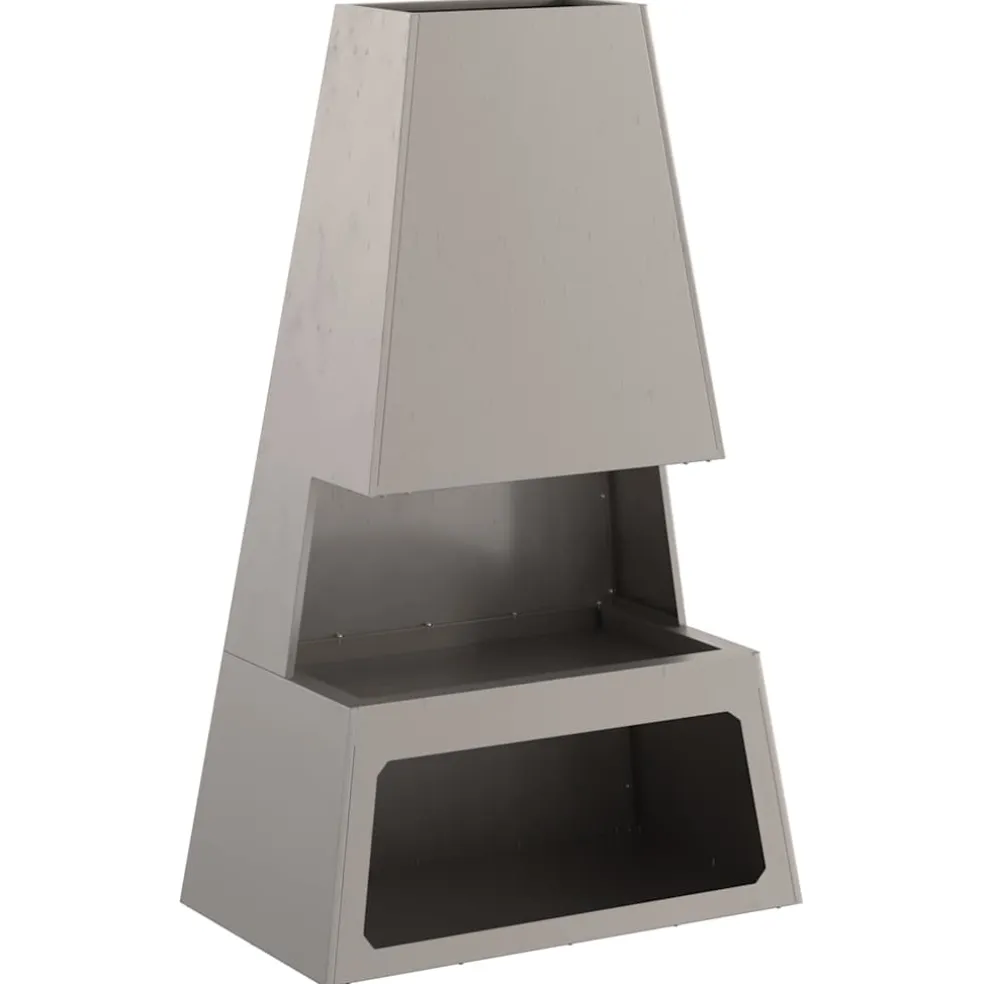 vidaXL Vuurkom Roestig 60 x 35 x 100 cm weervast staal