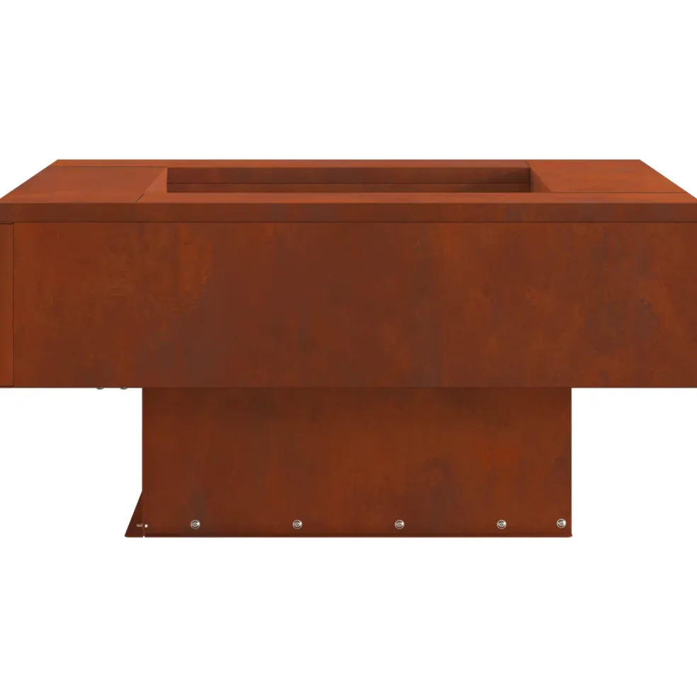 vidaXL Vuurkom Roestig 60 x 60 x 30 cm weervast staal