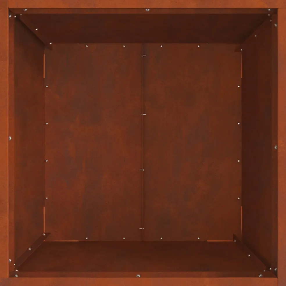 vidaXL Vuurkom Roestig 50 x 50 x 38 cm weervast staal