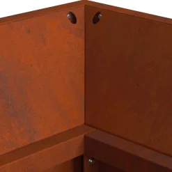 vidaXL Vuurkom Roestig 160 x 45 x 35 cm weervast staal