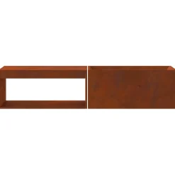 vidaXL Vuurkom Roestig 160 x 45 x 35 cm weervast staal