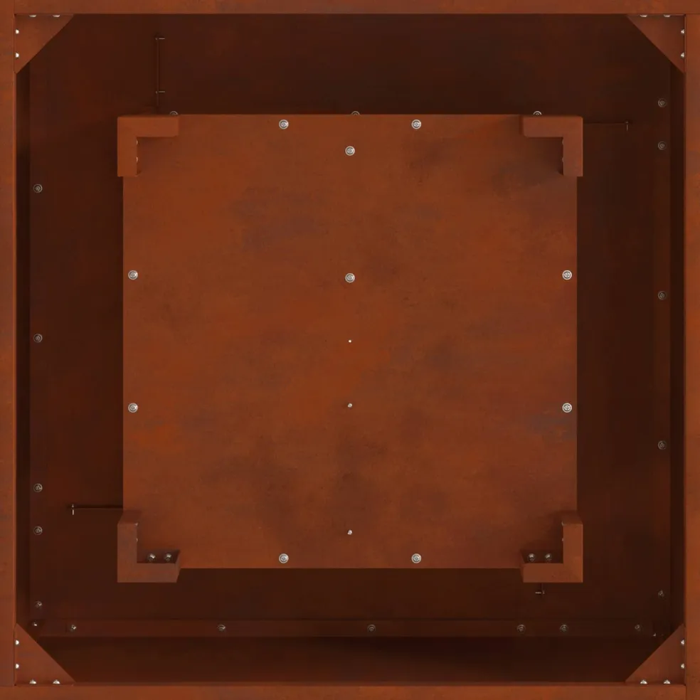 vidaXL Vuurkom Roestig 60 x 60 x 30 cm weervast staal