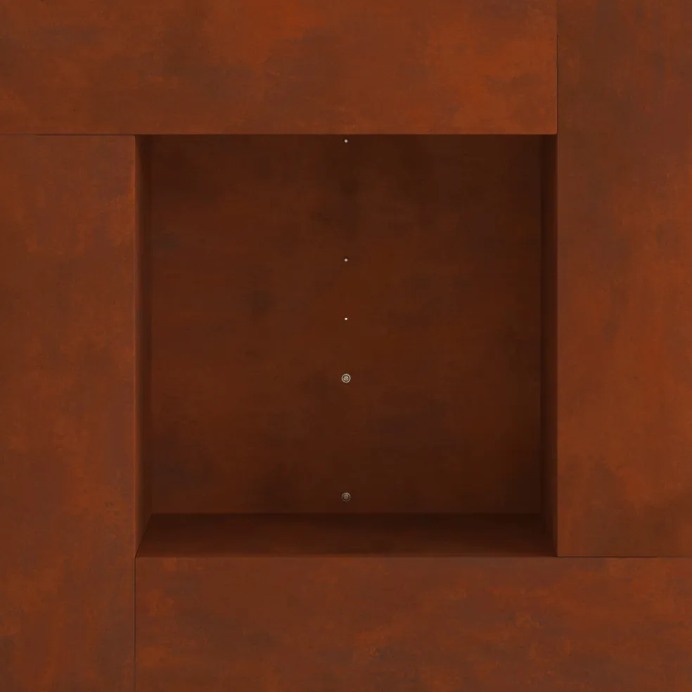 vidaXL Vuurkom Roestig 60 x 60 x 30 cm weervast staal