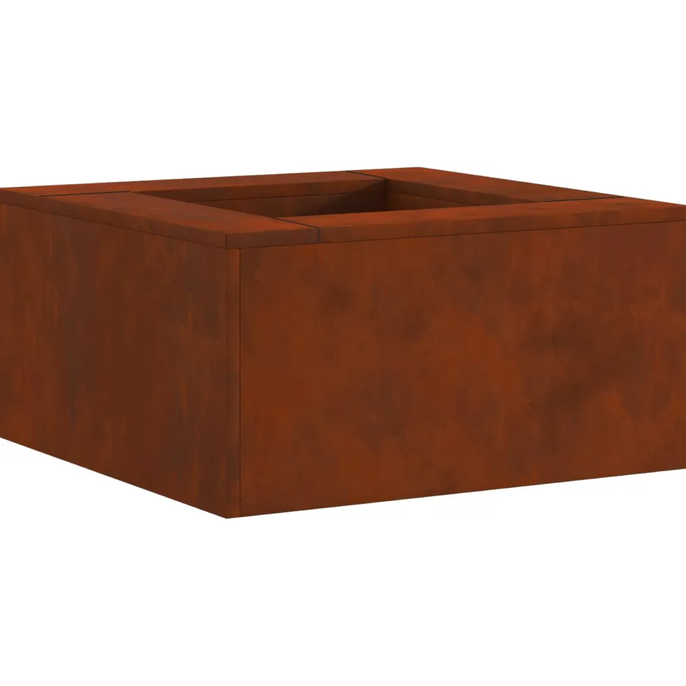 vidaXL Vuurkom Roestig 60 x 60 x 30 cm weervast staal