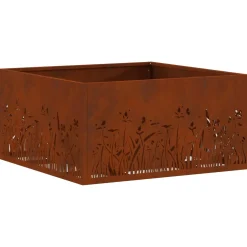 vidaXL Vuurkom Roestig 60 x 60 x 30 cm weervast staal