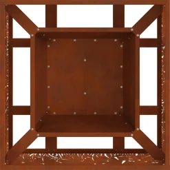 vidaXL Vuurkom Roestig 60 x 60 x 30 cm weervast staal