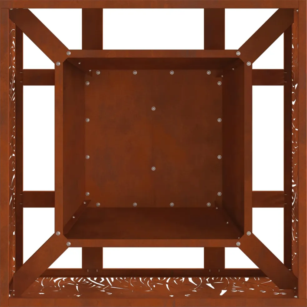 vidaXL Vuurkom Roestig 60 x 60 x 30 cm weervast staal