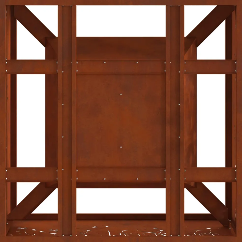 vidaXL Vuurkom Roestig 60 x 60 x 30 cm weervast staal