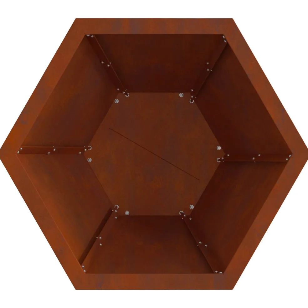 vidaXL Vuurkom Roestkleurig 50 x 50 x 40 cm