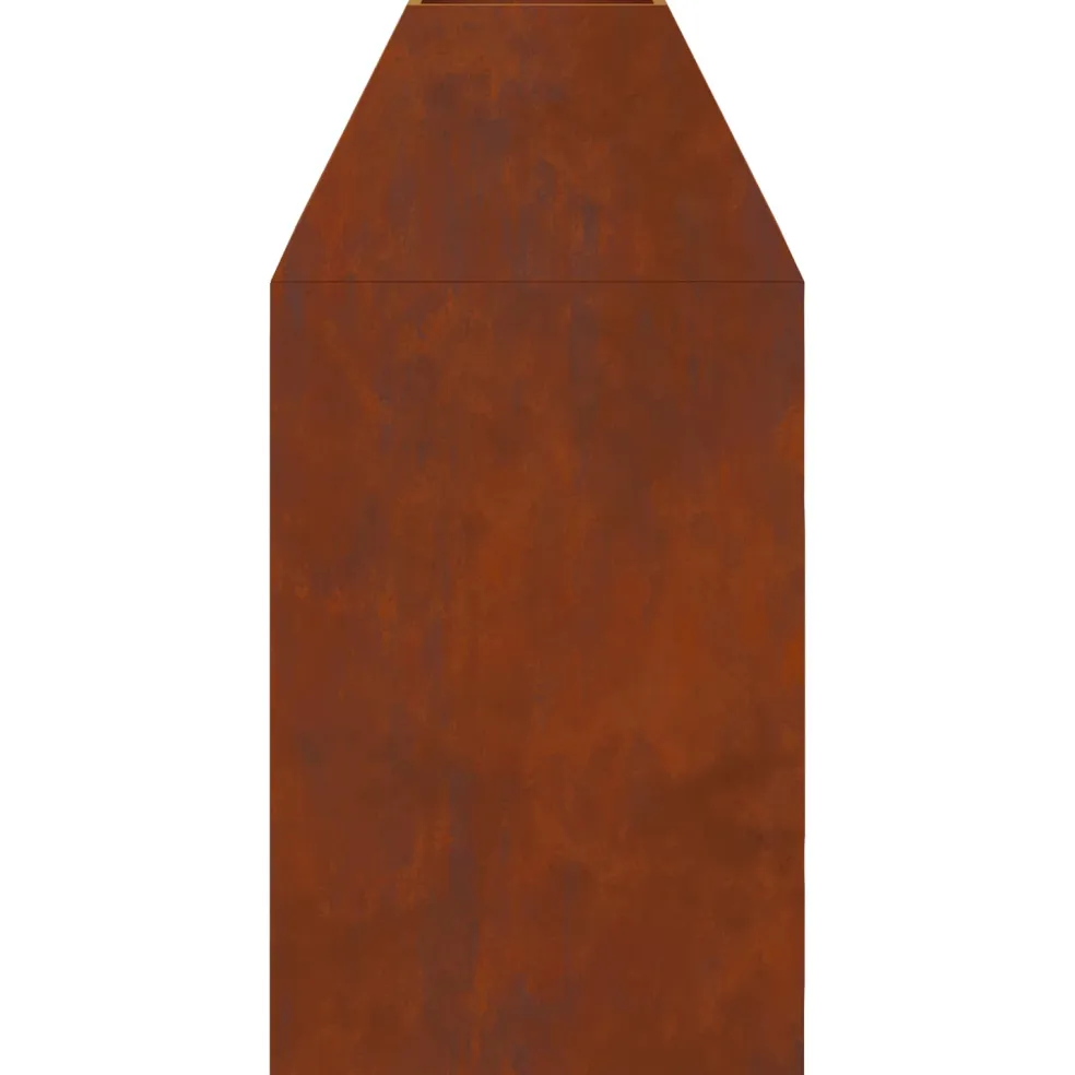 vidaXL Vuurkom Roestkleurig 50 x 50 x 100 cm weervast staal