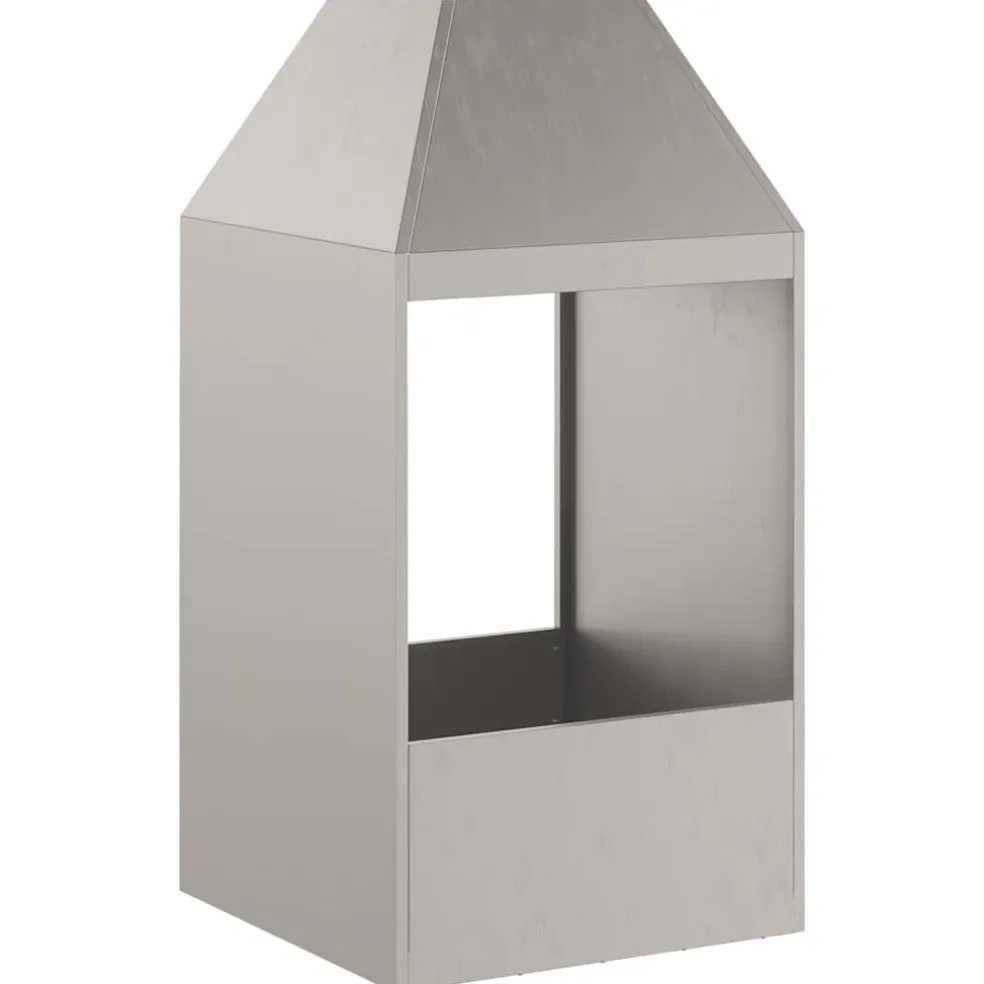 vidaXL Vuurkom Roestkleurig 50 x 50 x 100 cm weervast staal