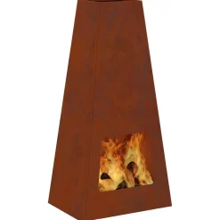 vidaXL Vuurkom Roestkleurig 50 x 35 x 100 cm weervast staal