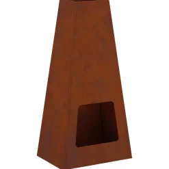 vidaXL Vuurkom Roestkleurig 50 x 35 x 100 cm weervast staal