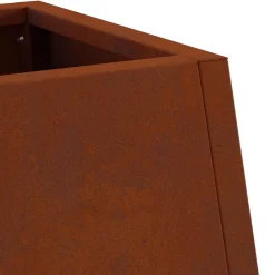 vidaXL Vuurkom Roestkleurig 50 x 35 x 100 cm weervast staal