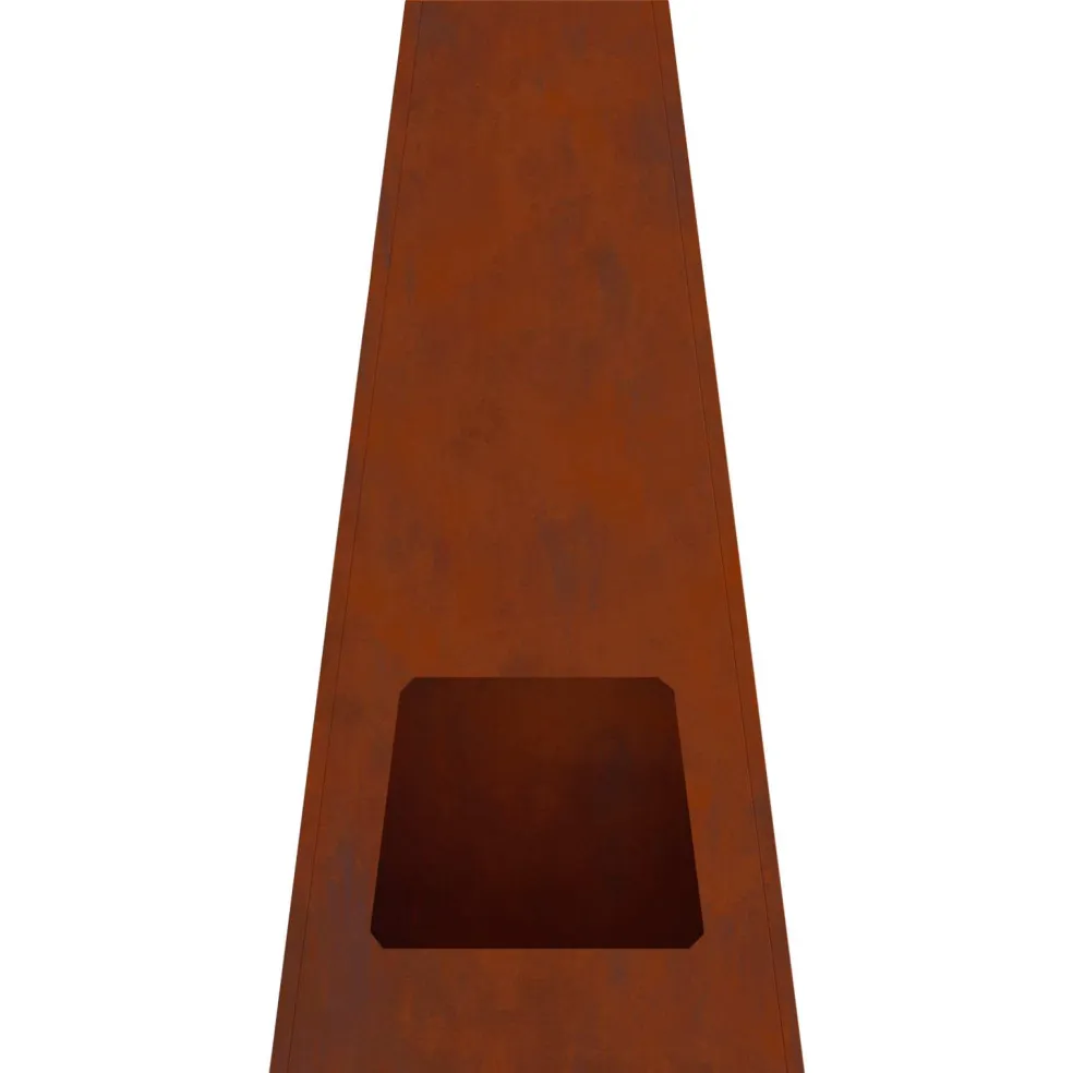 vidaXL Vuurkom Roestkleurig 50 x 35 x 100 cm weervast staal