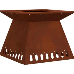 vidaXL Vuurkom Roestkleurig 48 x 48 x 40 cm weervast staal