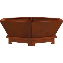 vidaXL Vuurkom Roestkleurig 75 x 75 x 28 cm