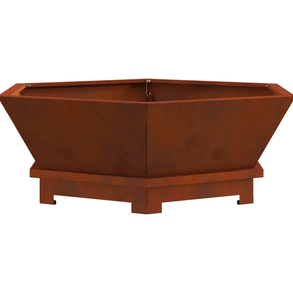 vidaXL Vuurkom Roestkleurig 75 x 75 x 28 cm