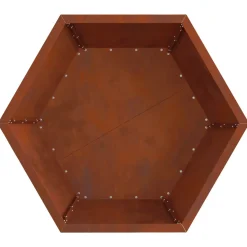 vidaXL Vuurkom Roestkleurig 75 x 75 x 28 cm