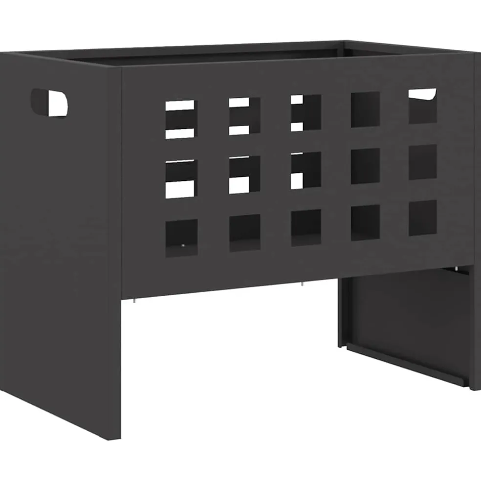 vidaXL Vuurkom Zwart 50 x 30 x 40 cm Staal