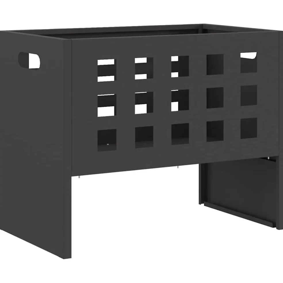 vidaXL Vuurkom Zwart 50 x 30 x 40 cm Staal