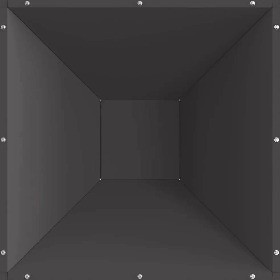 vidaXL Vuurkom Zwart 50 x 50 x 35 cm weervast staal