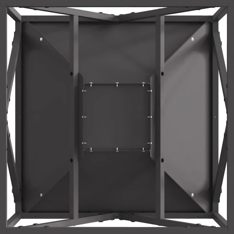 vidaXL Vuurkom Zwart 50 x 50 x 35 cm weervast staal