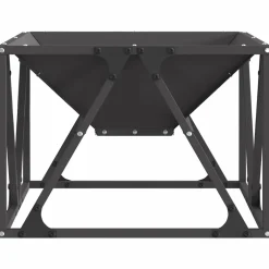vidaXL Vuurkom Zwart 50 x 50 x 35 cm weervast staal