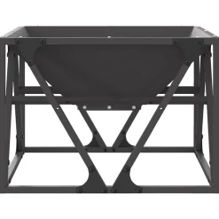 vidaXL Vuurkom Zwart 50 x 50 x 35 cm weervast staal
