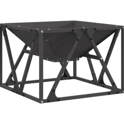 vidaXL Vuurkom Zwart 50 x 50 x 35 cm weervast staal