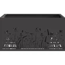 vidaXL Vuurkom Zwart 60 x 60 x 30 cm weervast staal