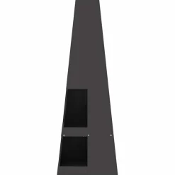 vidaXL Vuurkom Zwart 35 x 35 x 100 cm weervast staal