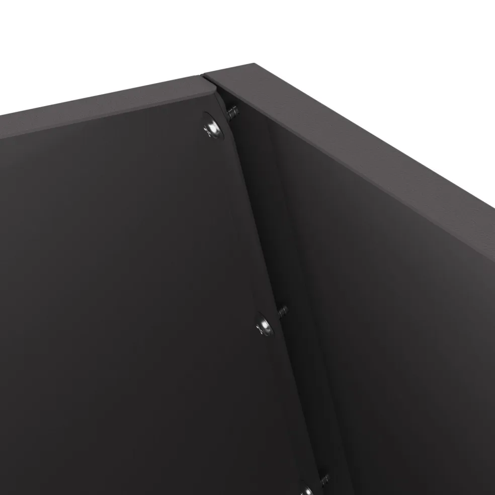 vidaXL Vuurkom Zwart 50 x 50 x 100 cm weervast staal