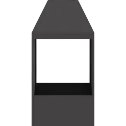 vidaXL Vuurkom Zwart 50 x 50 x 100 cm weervast staal