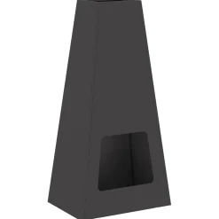 vidaXL Vuurkom Zwart 50 x 35 x 100 cm weervast staal