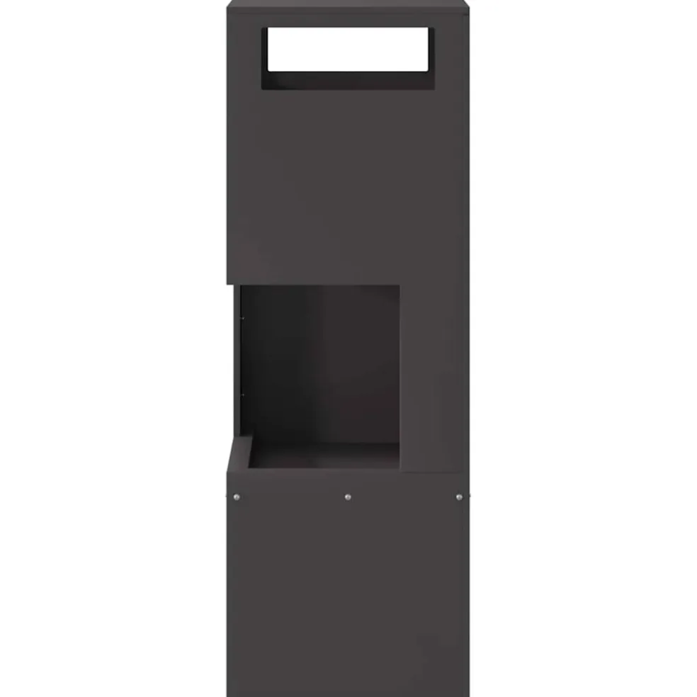vidaXL Vuurkom Zwart 50 x 50 x 38 cm weervast staal