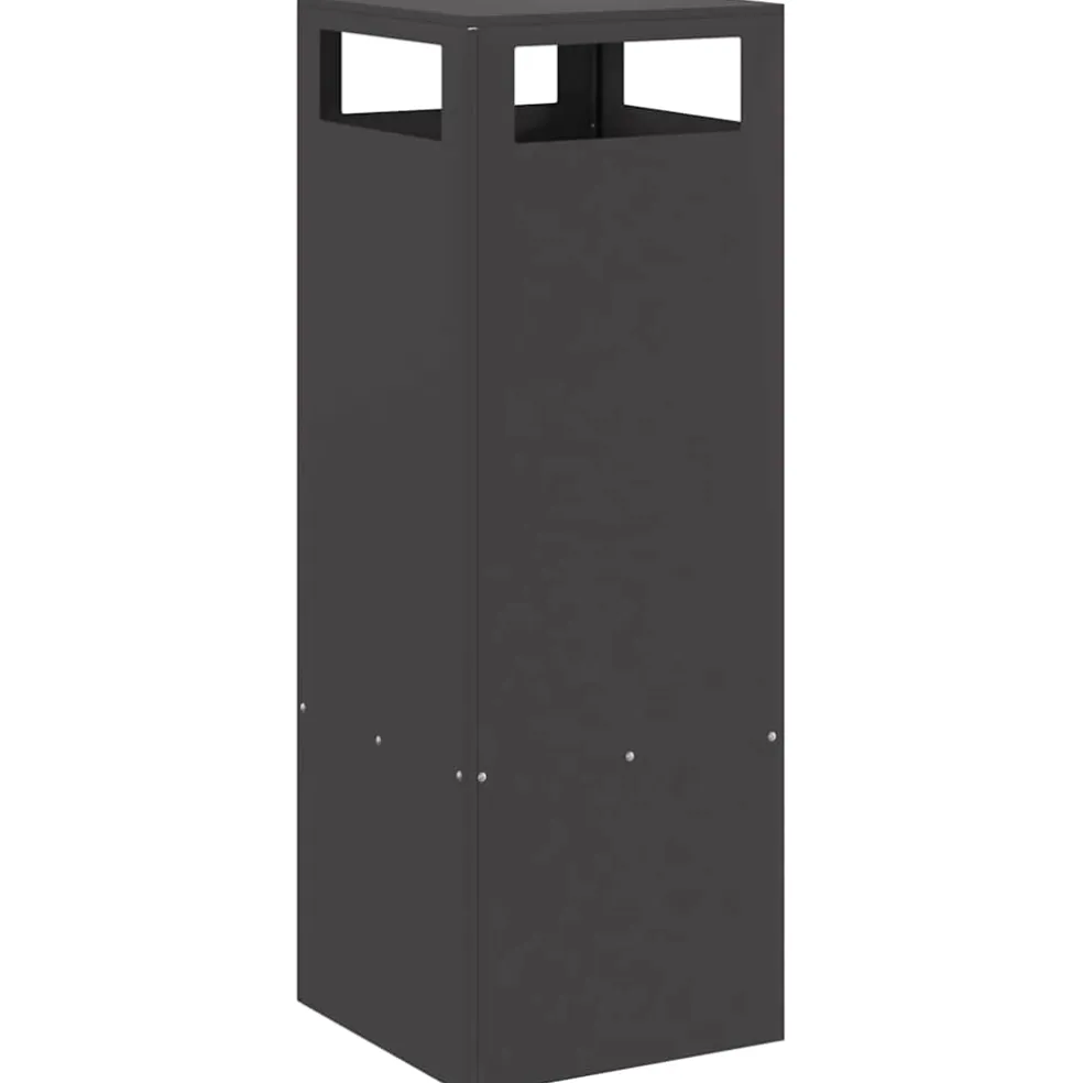 vidaXL Vuurkom Zwart 50 x 50 x 38 cm weervast staal