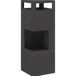 vidaXL Vuurkom Zwart 50 x 50 x 38 cm weervast staal
