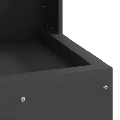vidaXL Vuurkom Zwart 50 x 50 x 38 cm weervast staal
