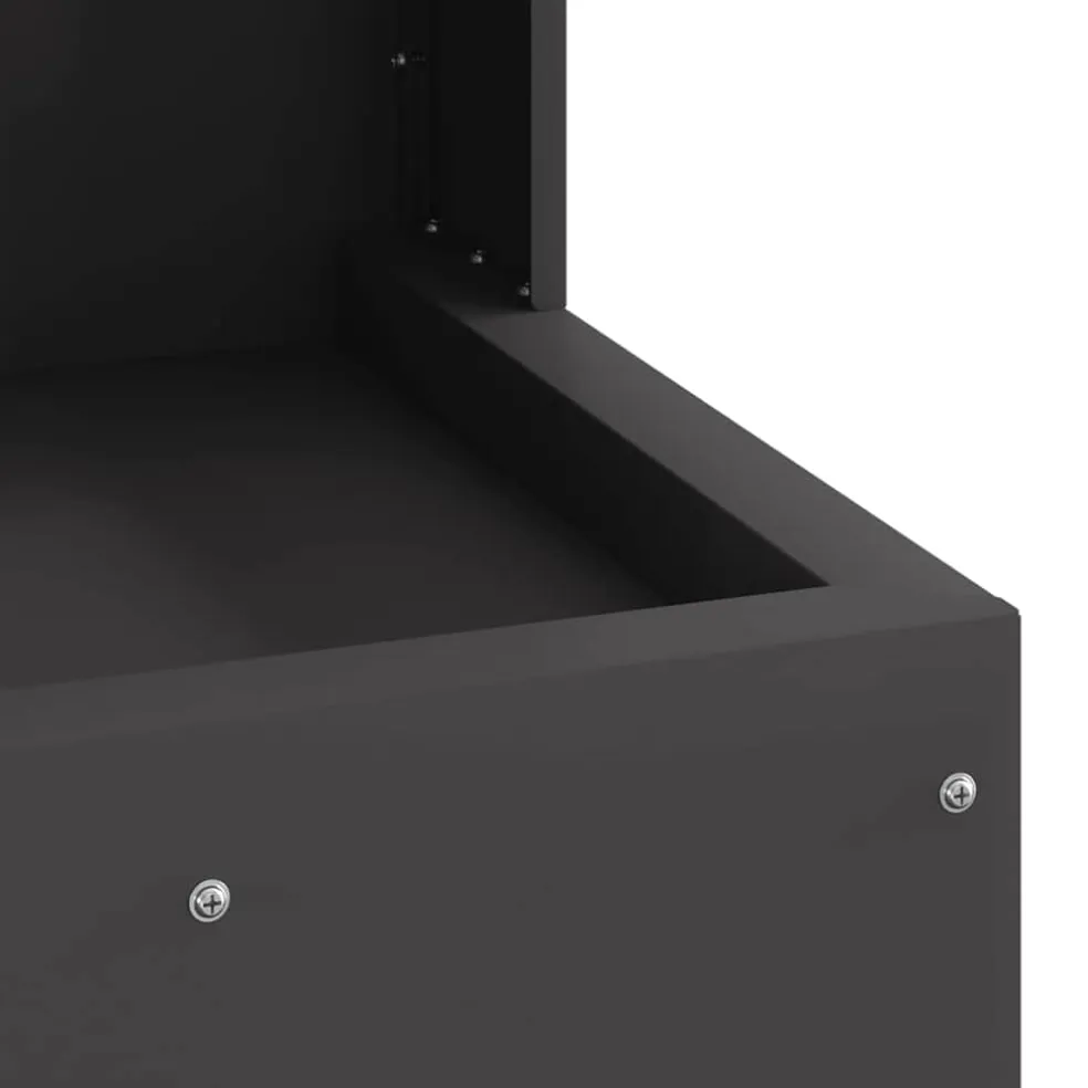 vidaXL Vuurkom Zwart 50 x 50 x 38 cm weervast staal